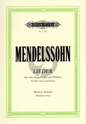 Mendelssohn Samtliche Lieder Mittel (Max Friedländer)