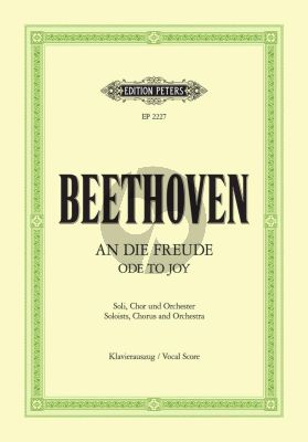 Beethoven An die Freude Finalsatz der Sinfonie Nr. 9 d-Moll op.125 Soli-Chor und Orchester (Klavierauszug) (Richard Hofmann)