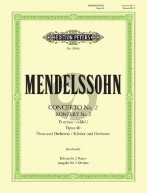 Mendelssohn Concerto No.2 d-minor Op.40 Piano-Orch. (red. 2 Piano's)