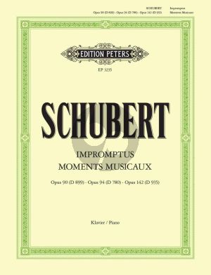 Schubert Impromptus & Moments Musicaux Op.90 - 94 - 142 fur Klavier (Herausgeber Walter Niemann) (Peters)