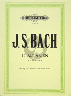 Bach 15 Arien aus Kantaten (Altstimme) (Straube-Schneider)