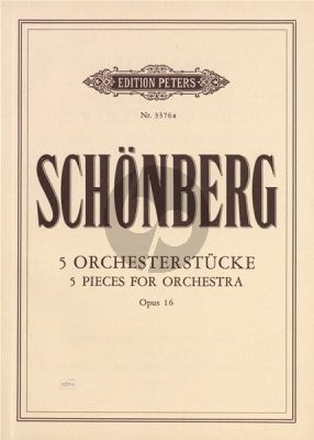 Schoenberg 5 Orchesterstucke Op. 16 Studienpartitur