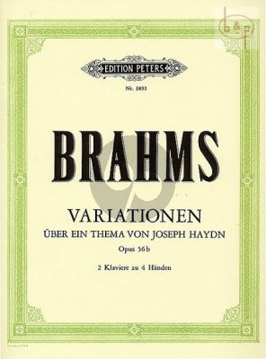 Variationen über ein Thema von Joseph Haydn Op.56b 2 Klaviere (2 copies included)