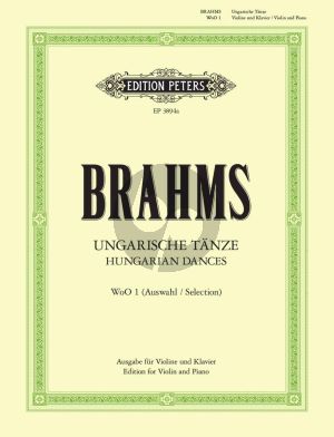 Brahms Ungarische Tanze aus WoO 1 fur Violine-Klavier (Bearbeitet von Paul Klengel)