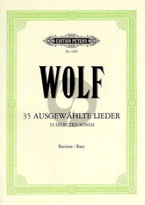 Wolf 35 Ausgewahlte Lieder Bariton-Bass Stimme