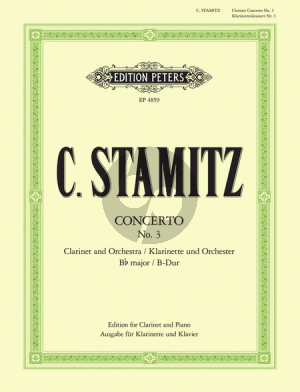 Stamitz Konzert B-dur No.3 Klarinette Orchester Klavierauszug von Johannes Wojciechowski (Peters)