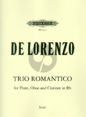Lorenzo Trio Romantico Op.78 Flute-Oboe-Clarinet (Score/Parts)
