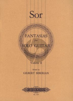 Sor Fantasies Vol. 2 Op. 6, 21, 30 und 40 Guitar (Gilbert Biberian)