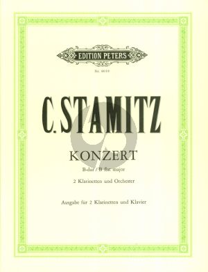 Stamitz Concerto B-flat major for 2 Clarinets and Orchestra Edition for 2 Clarinets and Piano (Walter Lebermann)