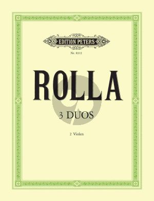 Rolla 3 Duos No.1-3 fur 2 Violas Stimmen (Herausgegeben von Ulrich Druner)