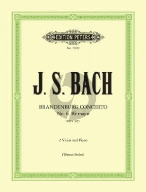 Bach Brandenburg Concerto No.6 B-flat major BWV 1051 2 Violas-Piano (Watson Forbes)