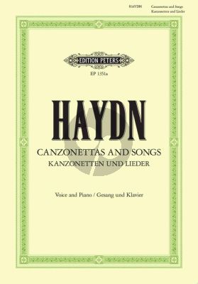 Haydn Canzonettas & Songs for Voice and Piano (12 English Canzonettas and 2 Songs with German Text and 21 German Songs) (Ludwig Landshoff)