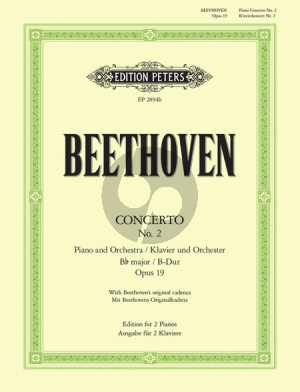 Beethoven Concerto No.2 Op.19 B Dur (reduction 2 Piano's Max Pauer) (with Beethoven's Original Cadenza Peters)