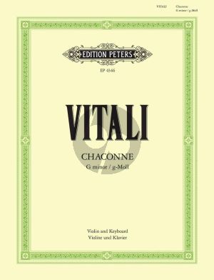 Vitali Ciaccona (Chaconne) g-moll fur Violine und Klavier (Herausgeber Maxim Jacobsen)