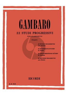 Gambaro 22 Progressive Studies Clarinet (edited by Alamiro Giampieri)