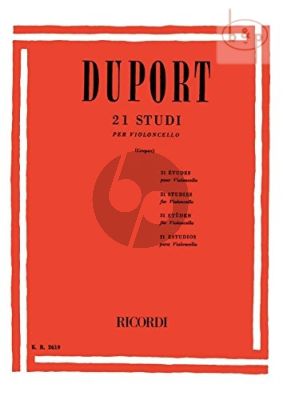 Duport 21 Studies Violoncello (Gilberto Crepax) (Ricordi)