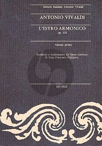 Vivaldi L'Estro Armonico Op. 3 Vol. 1 No. 1 - 6 Violin(s)-Strings-Bc (Score) (Gian Francesco Malipiero)