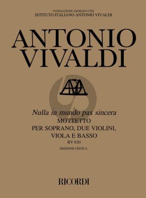 Vivaldi Nulla in Mundo Pax Sincera RV 630 (Motetto Soprano-2 Violins-Viola-Bc) (Score) (edited by Paul Everett)