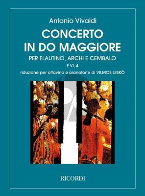 Vivaldi Concerto C-major RV 443 Ottavino (Flautino) -Strings and Bc (piano reduction)