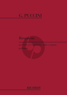 Puccini Requiem STB-Viola and Organ (Score)