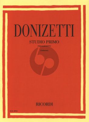 Donizetti Studio Primo for Clarinet Solo