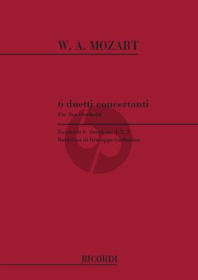 Mozart 6 Duetti Concertanti Vol.1 No. 1 - 3 2 Clarinets (Giuseppe Garbarino)