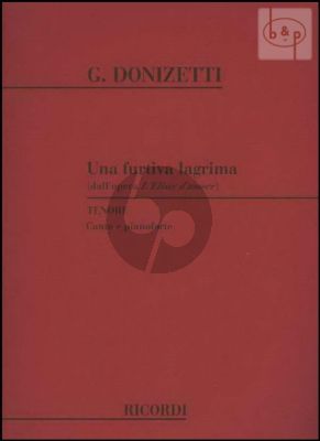 Una Furtiva Lagrima (L'Elisir d'Amore) for Tenor Voice and Piano