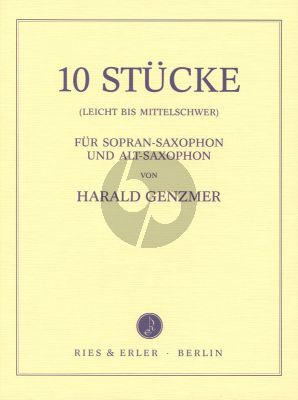 Genzmer 10 Stucke fur Sopran- und Altsaxophone GeWV 294 (1990) (Leicht bis Mittelschwer)