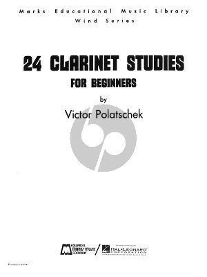 Polatschek 24 Studies for Beginners for Clarinet