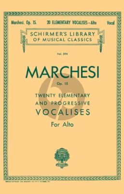 20 Elementary and Progressive Vocalises Op.15 Alto Voice