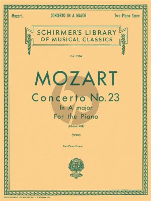Mozart Concerto No.23 A-Major KV 488 Piano and Orchestra Edition for 2 Pianos (Francis L. York)