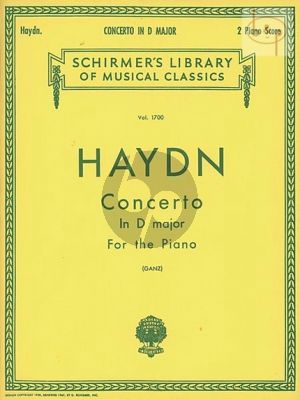 Concerto D-major for Piano and Orchestra - Reduction for 2 piano's