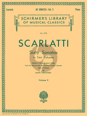 Scarlatti 60 Sonatas Vol.2 Harpsichord (edited by Ralph Kirkpatrick)