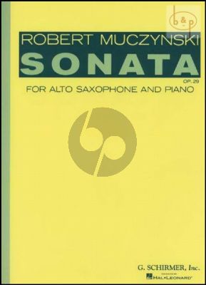 Sonata Op.29 for Alto Saxophone and Piano