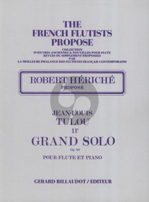 Tulou Grand Solo No. 11 Op. 93 Flute et Piano (interm.-adv.) (Robert Heriche)