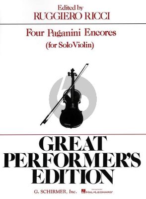 Paganini 4 Encores Violin solo (edited by Ruggiero Ricci)