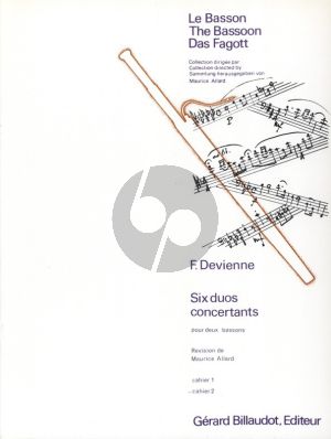 Devienne 6 Duos Concertantes Op. 3 Vol. 2 No. 4 - 6 2 Bassons (Score) (Maurice Allard)