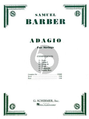 Barber Adagio Op.11 String Orchestra (Score/Parts)