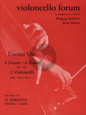 Ozi 6 Duets Vol.1 No. 1 - 3 2 Violoncellos (Stahmer-Mehlhorn)