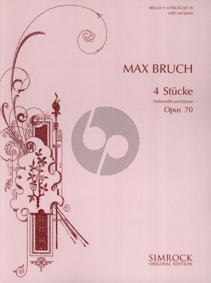 Bruch 4 Pieces Op.70 Violoncello and Piano