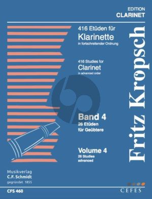 416 Etüden Band 4 26 Etüden für Geübtere Klarinette