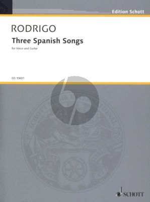 Rodrigo 3 Spanish Songs Medium Voice with Guitar