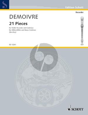 Demoivre 21 Pieces for Treble Recorder and Piano (edited by Gwilym Beechey)