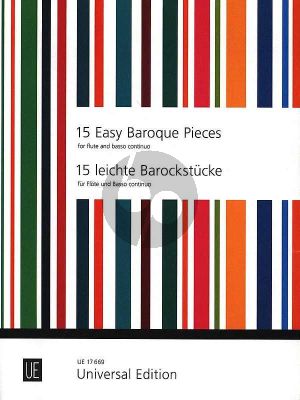 15 easy Baroque Pieces Flute and Piano (edited by Frans Vester)