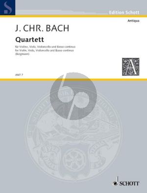 Bach Quartett G-dur Violine-Viola-Violoncello-Cembalo (Part./Stimmen) (Walter Bergmann)