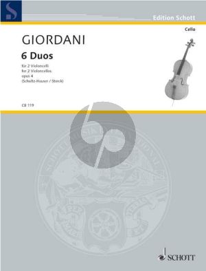 Giordani 6 Duos Op. 4 2 Violoncellos (Schultz-Hauser-Storck)