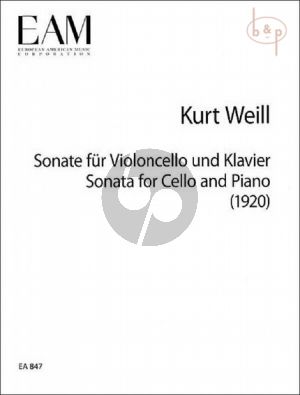 Weill Sonata (1920) (edited by Wolfgang Rathert and Jurgen Selk)