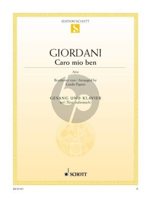 Giordani Caro Mio Ben Es-dur (Mittel) (it.) (ed. Guido Papini)