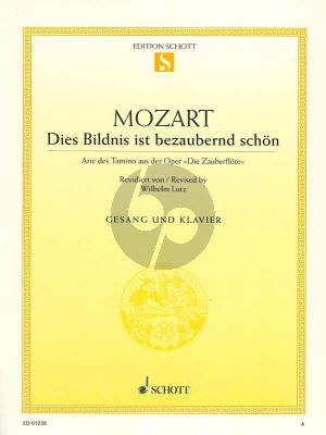 Mozart Dies Bildnis ist bezaubernd schon Tenorstimme und Klavier (Aria des Tamino aus Die Zauberflote) (Revidiert von Wilhem Lutz)