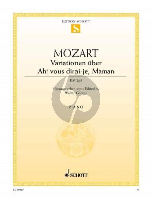 Mozart Variationen Ah! vous dirai-je Maman KV 265 Klavier